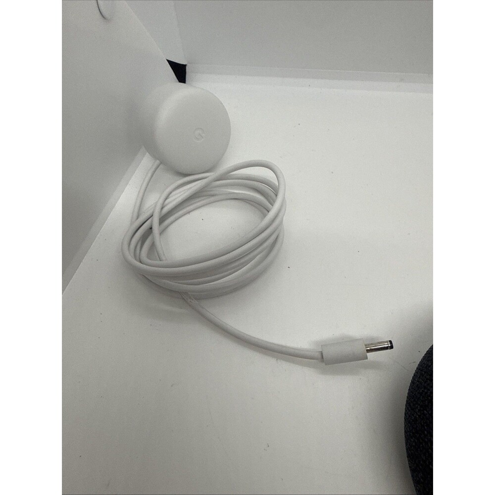 Google Nest Mini H2C 2nd Gen Smart Speaker w/ Cable Cord Charcoal - Picture 2 of 3